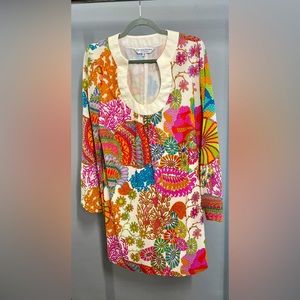 Trina Turk floral silk dress size 8